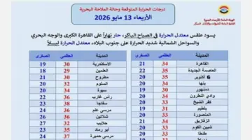 بالبلدي: تفاصيل حالة الطقس ودرجات الحرارة غدًا الأربعاء